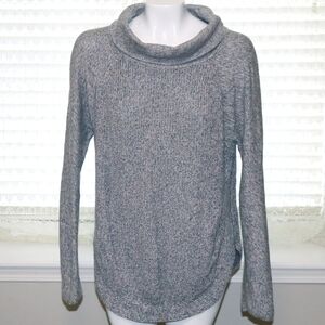 LOFT Long Sleeve Pullover Tunic Sweater with Cowl Neck Round Bottom Large